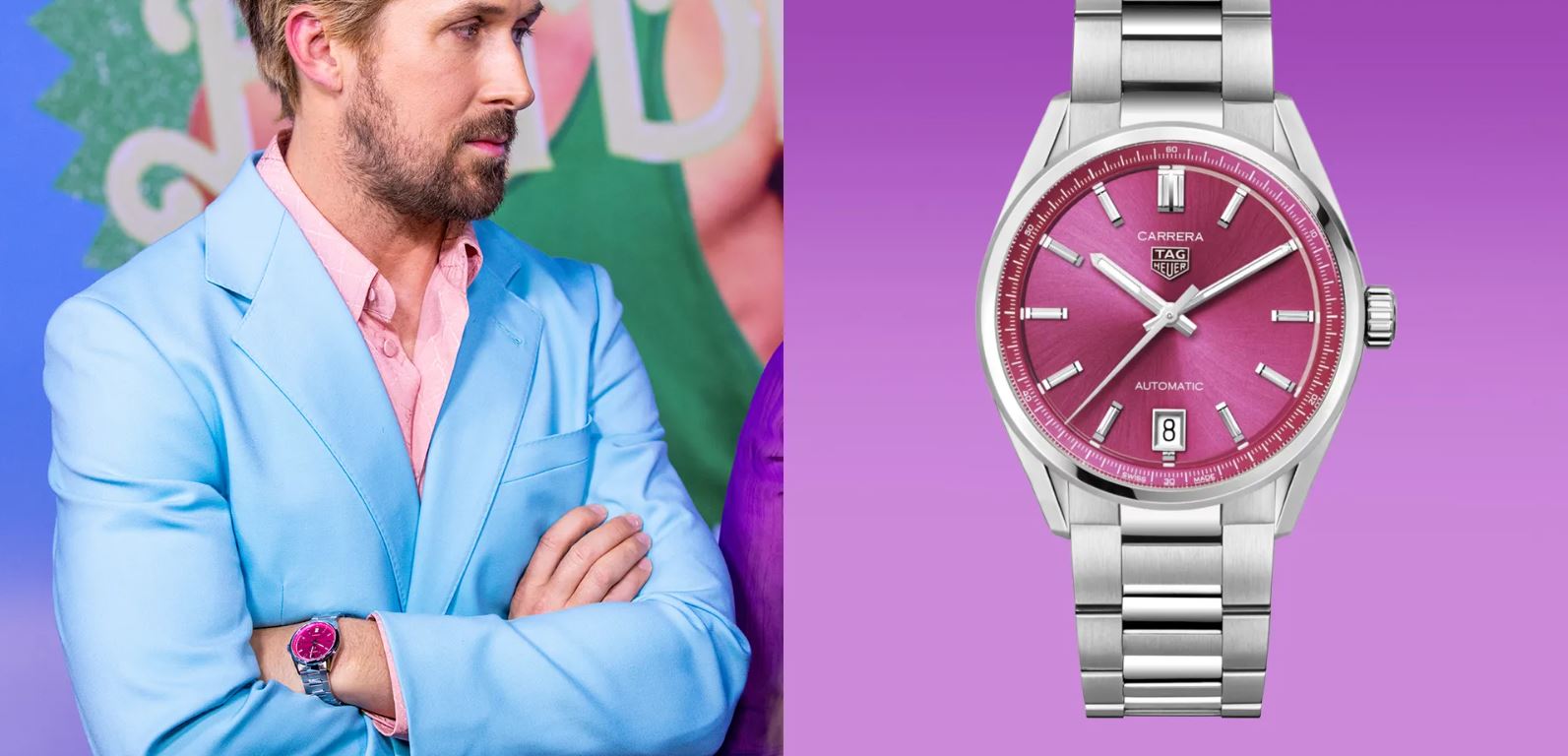 Ryan Gosling Wears A Barbie Inspired Watch